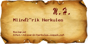 Mlinárik Herkules névjegykártya